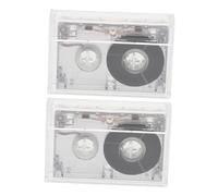 BELLIFFY 2pcs Mini Blank Cassette Tapes for Audio Recording Compact Portable Design Compatible with Interview Machines Music Speech Language Learning