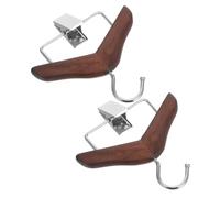 BELLIFFY 2pcs Mini Wooden Hanger with Clips for Pet Clothing Display and Doll Clothes Storage Vintage Style Rack for Organizing Cat and Dog Outfits Wardrobe