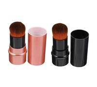 BELLIFFY 2pcs Mushroom Makeup Brush Ergonomic Foundation Brush for Liquid Powder Cosmetics Portable Blending Tool Chic for Professional Makeup Application