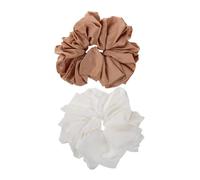 BELLIFFY 2pcs Oversize Jumbo Scrunchies for Thick Hair Fabric Hair Ties with Lasting Elasticity Elegant French Ballet Style Ponytail Holders for Women Volume Boosting