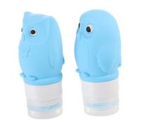 BELLIFFY 2pcs Owl Travel Bottles Empty Refillable Silicone Bottles for Travel Portable Shampoo Spray