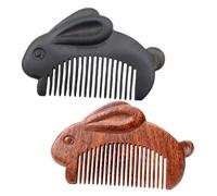 BELLIFFY 2pcs Portable Bunny Comb Lightweight Detangling for Travel Tooth for Women for Wet Dry Hair Care