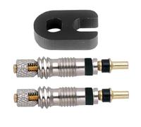 BELLIFFY 2pcs Presta Valve Core Removal Tool with Textured Tubeless Valve Cores for Bicycle Tire Maintenance and Repair Includes and Wrench for Secure Airtight Seal