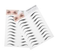 BELLIFFY 2pcs Realistic Tattoo Brow Stickers Easy-to-apply Eyebrow Transfers for Men Women Black Imitation Eyebrow Stencils