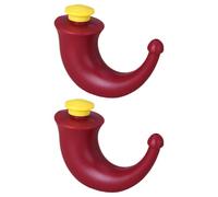 BELLIFFY 2pcs Red Plastic Nasal Irrigation Bottle Sinus Rinse Cleaner for Nasal Congestion Relief and Allergy Care Household Nose Wash Tool for Effective Hygiene