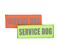 BELLIFFY 2pcs Reflective Service Dog Patches Removable Tear-Resistant Pet Vest Patch for Working Dogs Harness Outdoor Training Do Not Pet Label for High Visibility Safety