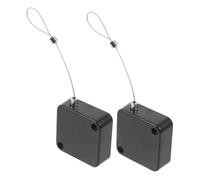 BELLIFFY 2pcs Retractable Cable Tether Lock with Anti-theft Steel Wire Automatic Telescopic Holder for Electronic Products Compact Security Cable Holder for Retail and Home Use