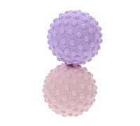 BELLIFFY 2pcs Silicone Massage Roller Balls for Muscle Relaxation and Trigger Point Therapy Compact Fascia Massage Balls in Pink and Purple for Yoga Deep Tissue Shoulder Back Foot Stress