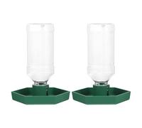 BELLIFFY 2pcs Small Automatic Reptile Water Dispenser Bowls for Tortoises Lizards Snakes Compact Corner Water Basin with Easy-clean Plastic Design for Terrarium Hydration