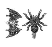 BELLIFFY 2pcs Spider Hair Barrettes for Women Hair Clips Unique Rhinestone Design for Costume Parties Versatile Accessories for Any Occasion for Personal Style and Decoration