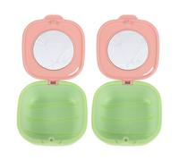 BELLIFFY 2pcs Storage Box Slim Retainer Case Denture Case for Mouth Guard Essentials Retainer Mirror Included