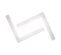 BELLIFFY 2pcs Tailor Ruler Clear Shape Sewing Measuring Tool with Integrated Right Angle for Fabric Design Pattern Drafting and Crafting Projects Durable Portable for Precise Sewing and