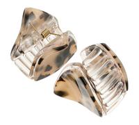 BELLIFFY 2Pcs Vintage Style Cat Ear Hair Claw Clips Creative Headdress for Women Acetate Tortoise Shell Hairgrips