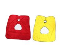 BELLIFFY 2pcs Waterproof Barber Cape Viewing Window, Hair Cutting Salon Cape for Adults, Hairdressing Gown in Red and Yellow, Suitable for Hair Coloring and Styling