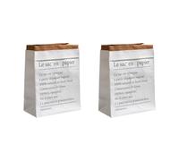 BELLIFFY 2Pcs White Kraft Paper Flower Storage Bags, Double-Layer Thickened Mini Pouches for Dried Flowers, Nordic Style Medium Size Wrapping Bags