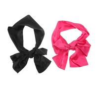 BELLIFFY 2pcs Women Satin Wrap Non Hair Wig Grip for Women Pink Satin Ribbon Headband Ladies Hair Bands Womens Headband Band