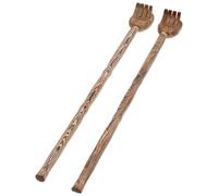 BELLIFFY 2pcs Wood Back Scratcher for Men and Women with Smooth Surface and Fine Workmanship, Long Scratch Tool for Relieving Itching and Stress, for Office Work and Business Trips
