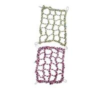 BELLIFFY 2pcs Woven Squirrel Hammock Net Parrot Playing Net and Relaxing Space for Hamsters Birds Easy to Fix for Pet Playtime