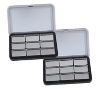 BELLIFFY 2sets Refillable Eyeshadow Palette and Cosmetic Container Portable Matte Black Magnetic Makeup Tray for Blush Lipstick and Foundation Storage The Go