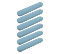 BELLIFFY 3 Pairs Non-Slip Plastic Replacement Arm Pads for Bedside Commode Chairs, Blue Commode Chair Accessories with Armrest Caps for Elderly and Patient Bathroom Mobility Aid