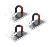 BELLIFFY 3 Sets Magnetic Field Iron Shavings with Horseshoe Magnets Physics Teaching Instrument for Electromagnetism Experiments Classroom Science Demonstration Kit