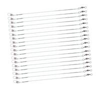 BELLIFFY 30pcs Fishing Wire Leaders with Swivels and Snaps High Strength Steel Anti-bite Line for Freshwater and Saltwater Lure Fishing Wire Traces for Pike and Large Fish Angling