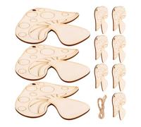 BELLIFFY 30pcs Unfinished Wooden Mushroom Cutouts Cartoon Shape DIY Craft Wood Slices for Painting Natural Blank Wood Ornaments for Creative Home Decor and Art Projects