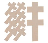 BELLIFFY 30pcs Wooden Slice Unfinished Cross Cutouts Smooth Surfaces Without Burr Delicate Creative DIY Craft for Decorative Art Piece for Office and Home