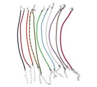 BELLIFFY 3mm Colourful Braided Leather Cord for DIY Bracelet Making, Elastic and Sturdy 4-strand Design Suitable for Jewellery Crafts and Handmade Accessories Random Color