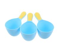 BELLIFFY 3pcs Bathing Cups Blue Plastic Hair Rinse Mugs for Newborns Gentle Water Flow Eye Protection Multi-Purpose Sink Rinse Cups for Bath
