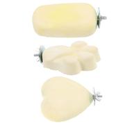 BELLIFFY 3pcs Bird Cage Perch Stand Platform for Parakeets Cockatiels Budgies Natural Calcium Sulfate Grinding Stone for Beak and Paw Care Interactive Climbing Play