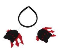 BELLIFFY 3pcs Black Cat Halloween Headbands Spring Bopper Hairbands for Cosplay Party Photo Props Festive Evil Cat Design Masquerade Accessories for Women