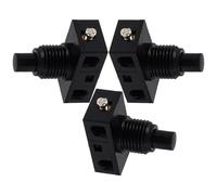 BELLIFFY 3pcs Black Self-reset Foot Switch Push Buttons for Household Appliances Replacement, Momentary Press Button Controls Suitable for Industrial and Home Use