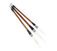 BELLIFFY 3pcs Calligraphy Brush with Pure Wolf Hair Wooden Handles Large Medium Small for Beginners Practicing Chinese Kanji Writing and Drawing