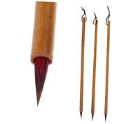BELLIFFY 3pcs Chinese Calligraphy Brush Pens Set Bamboo Ink Brushes for Beginners Fine Tip for Art and Writing Practice for Calligraphy Students and Enthusiasts