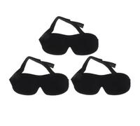 BELLIFFY 3pcs Contoured Sleep Mask Black Lightweight Breathable Eye Covers for Travel Work Naps No Pressure Eyes Comfortable Night Eyeshade