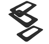 BELLIFFY 3pcs Detachable Fin Base for Sup Paddle Board Repair Patch PVC Tail Fin Slot Adapter with Adhesive Saltwater-resistant Paddleboard Tail Box Pad for Enhanced Speed and Durability