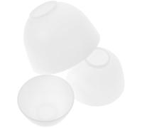 BELLIFFY 3Pcs DIY Tool Bowl Mask Mixing Bowl Mud Mask Mixing Silicone Endurable Gentle White for DIY and Hairdressing Oil
