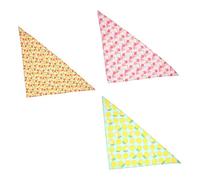 BELLIFFY 3pcs Fruit-themed Dog Cat Scarves Adorable Wear-resistant Bandanas for Pets Stylish Accessories for Parties and Daily Wear for Photoshoots and Outings Lemon