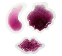 BELLIFFY 3pcs Gel Packs for Hot Cold Therapy Eye Lip Treatment Soothing Face Compress Reusable Cold Compress for Dark Circles Skin Care Must-have Beauty Essential