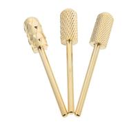 BELLIFFY 3pcs Nail Drill Bits Set round Smooth Heads Manicure File Bits Including Fine Medium and Extra Coarse Grits Suitable for Acrylic and Gel Nail Removal Professional Pedicure