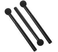 BELLIFFY 3Pcs Professional Concealer Blending Brush with Fine Rounded Latex Sponge Heads Multi-function Smudge Applicators for Lip and Face Makeup Dry and Wet Use All-black Design