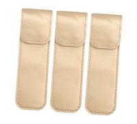 BELLIFFY 3PCS PU Leather Eyelash Grafting Tweezer Sleeve Protective Cover for Stainless Steel Tweezers Shockproof Wear Resistant Portable Case for Lash Extension Tools