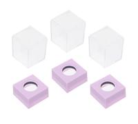 BELLIFFY 3pcs Purple Square Plastic Magnetic Paper Clip Container