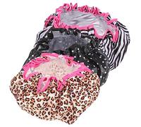 BELLIFFY 3pcs Shower and Sleeping Hat for Women Comfortable Elastic Design Lovely Patterns for Hair Portable Hair Care Accessory for Daily Use