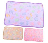BELLIFFY 3pcs Soft Fleece Blankets for Guinea Pigs Cozy Bedding Liners for Small Animals Washable Pet Blankets Pink Purple and Brown for Cage Lining and Comfort