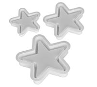 BELLIFFY 3pcs Star Candle Molds Silicone Mold Flexible Sturdy Soft Silicone Five-Pointed Star Shapes for DIY Party Crafts Aromatherapy and Festive Decor