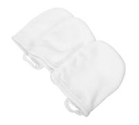 BELLIFFY 3pcs Thickened Facial Cleaning Gloves White Makeup Powder Puff Remover Soft Washable Reusable Cosmetic Cleansing Pads for Gentle Face Makeup Removal