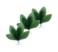BELLIFFY 3pcs Wear-resistant Artificial Aquarium Plants with Suction Cups, Decorative Faux Fish Tank Water Grass for Home Aquatic Decoration