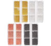 BELLIFFY 4 Boxes of Decorative Nail Caviar Beads for Nails Steel Mini Beads for DIY Crafts and Home Decor to Enhance Manicure Art for Women Beginners